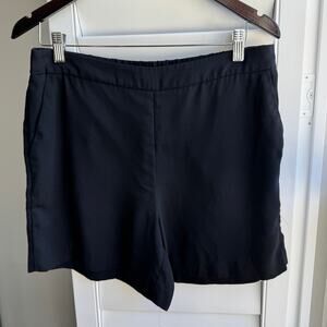 HALOGEN Shorts Womens M Black High Waisted Minimalist Travel Vacation